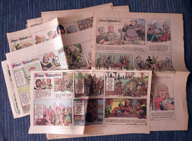 Prince Valiant 1977 11 Sunday comic strips - Hal Foster