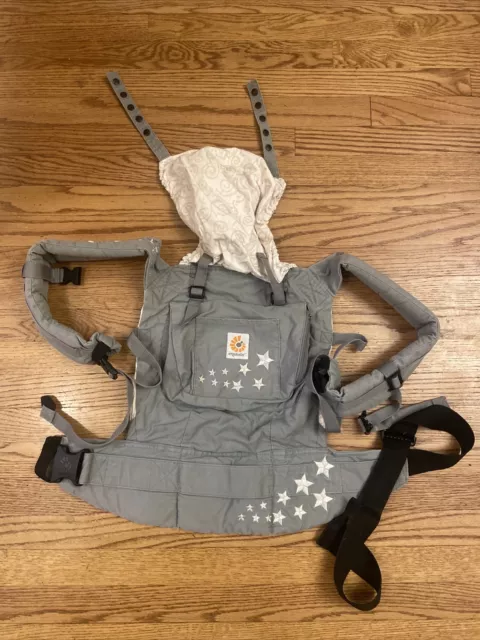 Ergo Baby Carrier Original Galaxy Grey Star 100% Cotton Ergobaby Babywearing