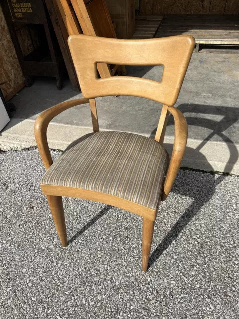 Mid Century Heywood Wakefield Dog Bone Kitchen Dining Side Chair With Arms