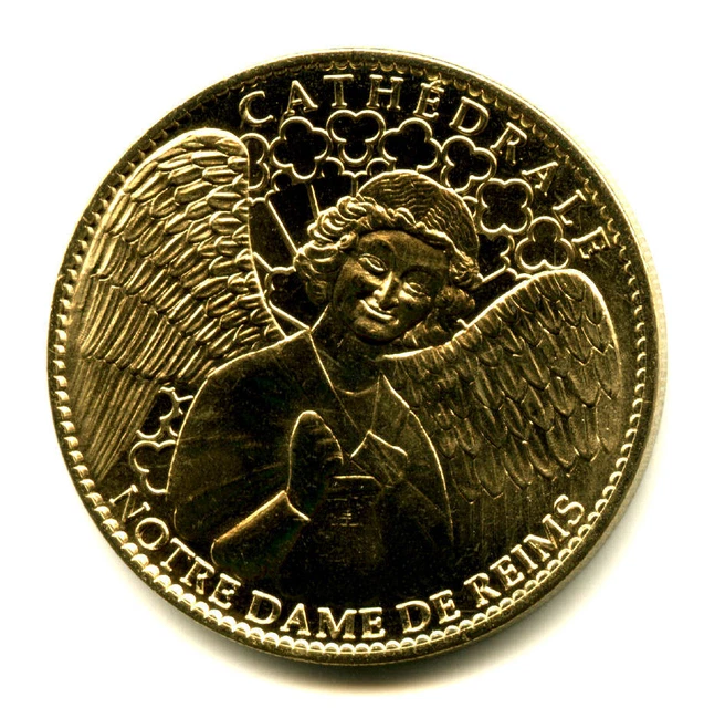 51 REIMS Cathédrale, L'ange, 2006, Croix galbée, Arthus-Bertrand