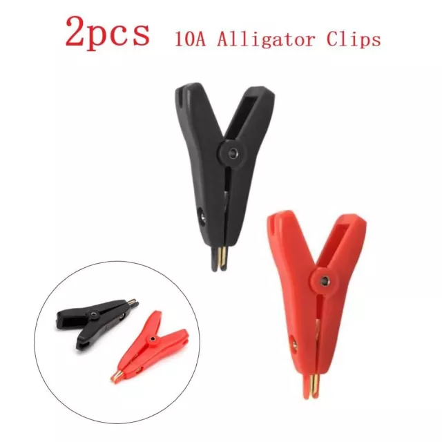 Flache Kupfer Alligator Klemmen LCR Kelvin positiver und negativer Clip 2er Set