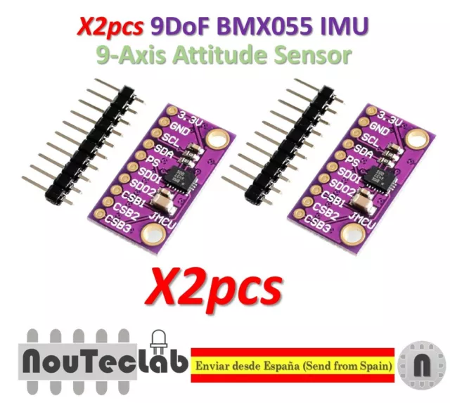 2pcs 9DOF BMX055 IMU Precision Integrated 9-Axis Attitude Sensor Replace MPU9250