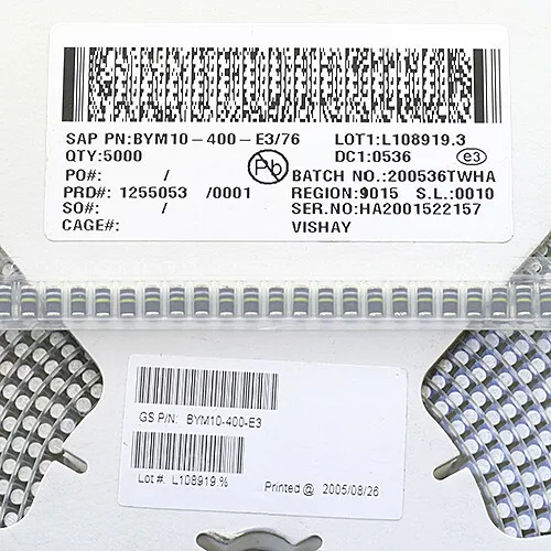 [100pcs] BYM10-400-E3 Diode 400V 1A MELF DO213AB