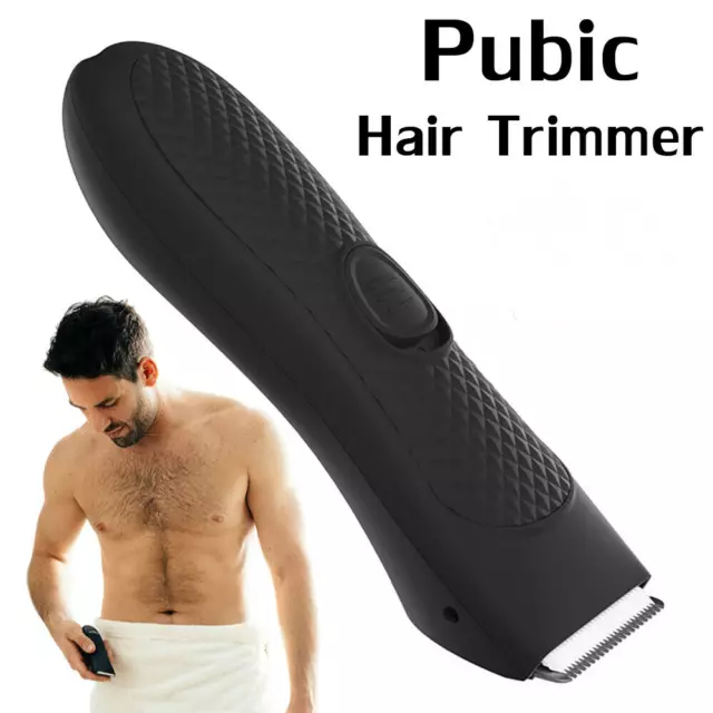 Men's Pubic Hair Trimmer Electric Groin & Body Hair Shaver for Balls, Body H