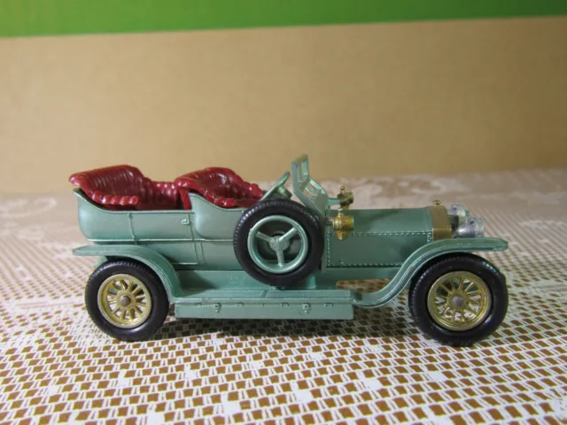 308Y Rare Matchbox Y15 England Rolls Royce Silver Ghost 1907 Vert Sièges Rouge