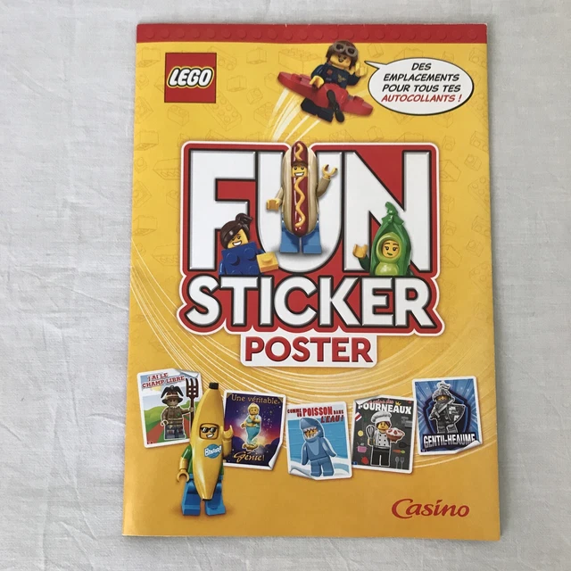 LEGO FUN 32 Stickers + Poster Géant Lego Collection Casino 2023 Ultra