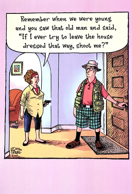 HUMOROUS BIRTHDAY CARD Husband and Wife “SHOOT ME!” NobleWorks with