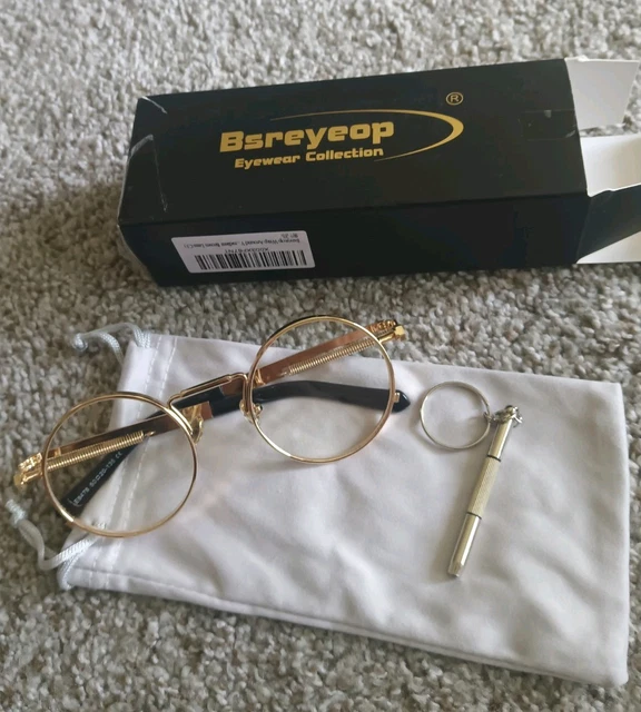 Bsreyeop Vintage Round Sunglasses - Thick Frame Retro Sun Glasses For Men & Women