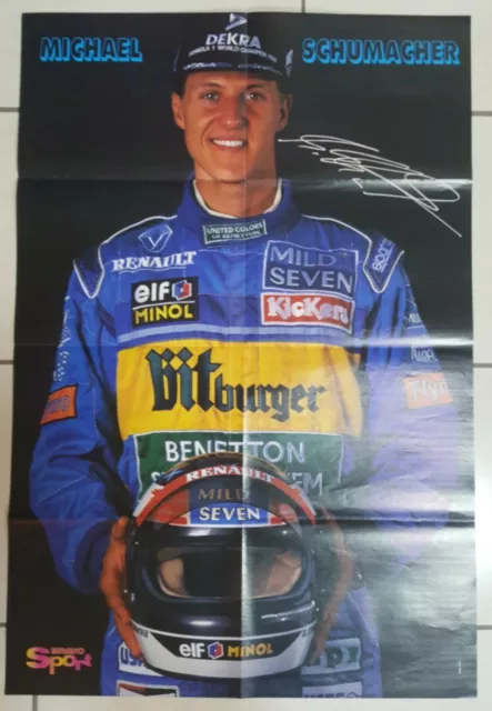 Plakat Poster Michael Schumacher F1 Benetton / Axel Schulz 80x55cm (Bravo Sport