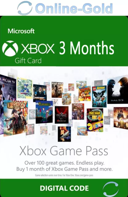 Xbox Game Pass 3 Mesi Abbonamento - Codice Microsoft Xbox One Xbox 360 - IT