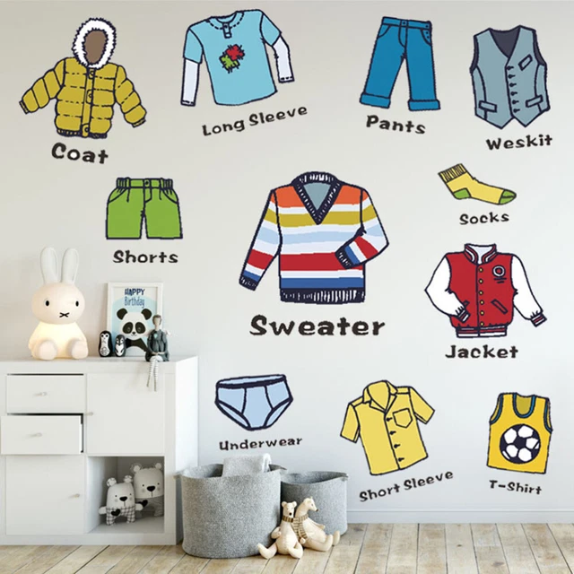 STICKERS ARMOIRE ENFANT Pour Classification Vêtements Garçon EUR 7,85 ...