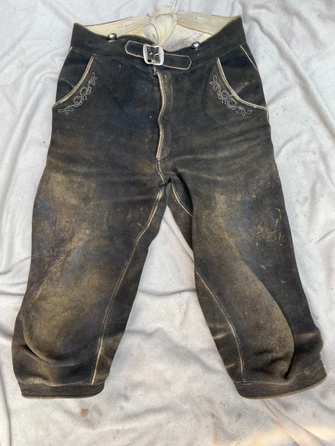 Pantaloni in pelle pantaloni folcloristici in pelle pantaloni al ginocchio pantaloni in pelle di cervo caccia Baviera Austria