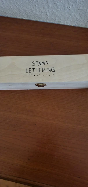 Set Holzstempel Zahlen Buchstaben Stempel Druck Holz Spiel w.Neu Stamp Lettering