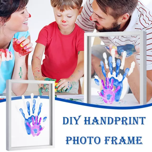 Family Handprint Kit, DIY Craft Keepsake Wooden Frame, GX Gift Christmas W7G0