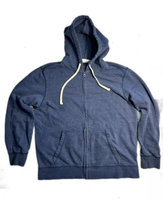 American Eagle Outfitters Mens Full Zip Hooded Sweatshirt Size Large L Blue