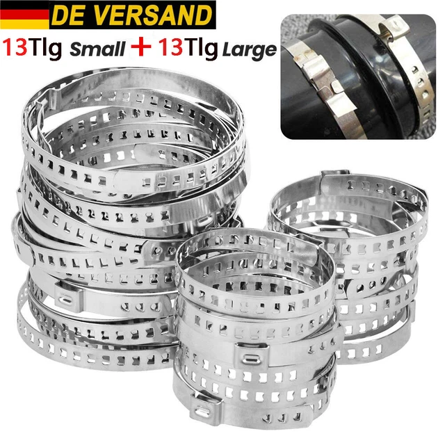 10-tlg Schellen Für Achsmanschetten 32-127mm Klemmschelle 7mm Breit Mit Zange