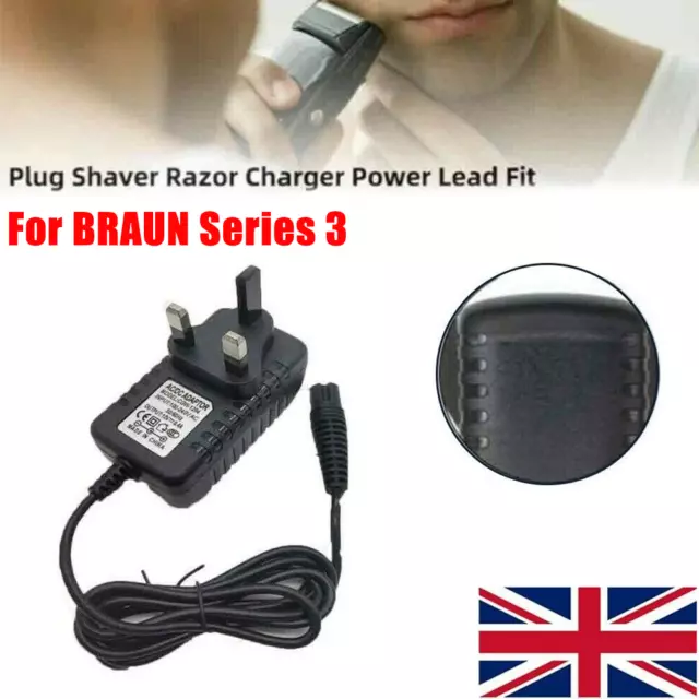 Braun Shaver Charger Cable Series 1 5 7 9 Electric Razor Shaver Adapter  Power Cord 12V Beard Trimmer Power Plug Supply Cable for 3020s 3040s 9390cc