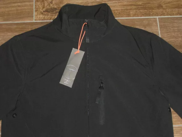 Neu Tumi Schwarz 4T-2011SS T-Tech Reißverschluss Mantel Jacke + Kapuze S Sm Nwt 2