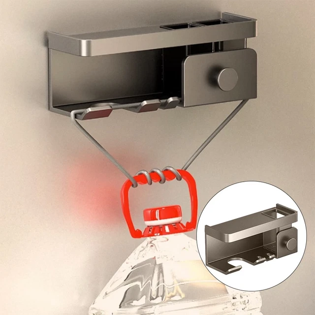 Support de sèche-cheveux élégant et moderne en alliage d'aluminium rangement