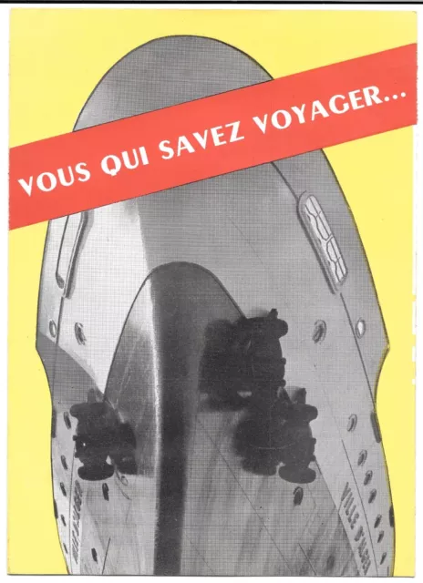 Brochure de voyage Paquebot " Ville d'Alger " - 1949 - Cie Gle Transatlantique
