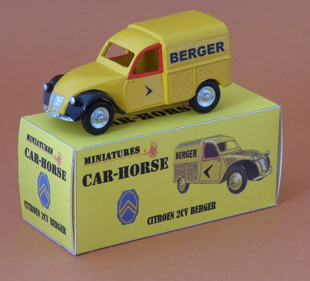 VINTAGE CAR-HORSE CITROEN 2cv 2 cv police parisienne style Dinky Norev Solido EUR 49,00