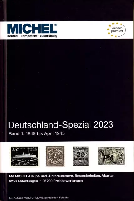 MICHEL DEUTSCHLAND-SPEZIAL Band 1, 2023 + Wasserzeichen-Falttafel