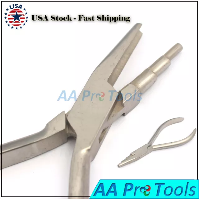 AAPRO Wire Looping Pliers, 3 Stepped Round Nose Jaw and Concave Jaw