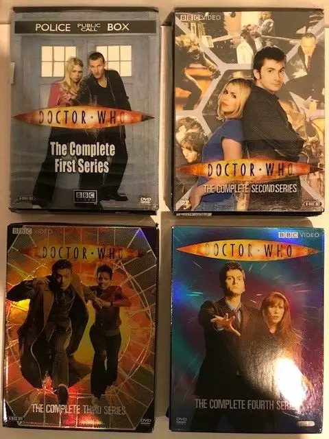 DOCTOR WHO Complete Seasons 1-4 DVD Sets- First, Second, Third, Fourth Series