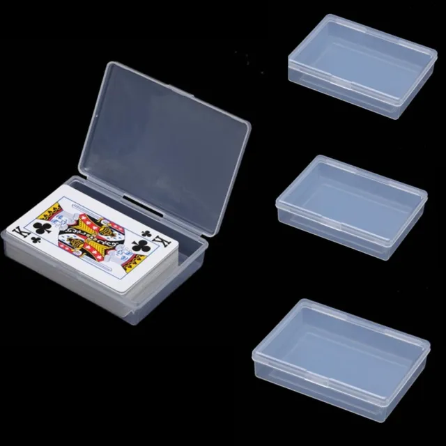 4pcs 10*7cm Transparent Plastic Boxes Playing Cards Container Storage Case