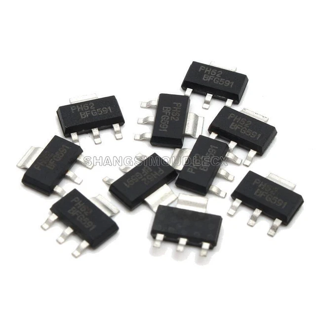 10PCS NEW BFG591 SOT-223 NPN 7GHz Wideband Transistor PHILIPS EUR 2,94 ...
