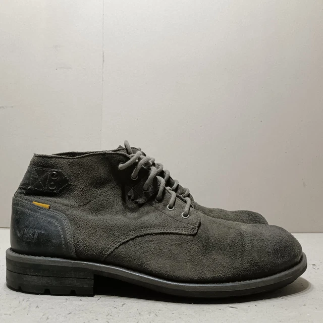CATERPILLAR CAT NEWCASTLE Men's Leather Suede Grey Chukka Boots Size