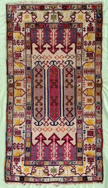 tapis turc anatolien Konya Turkish Anatolian rug carpet teppich 150 x 80 cm