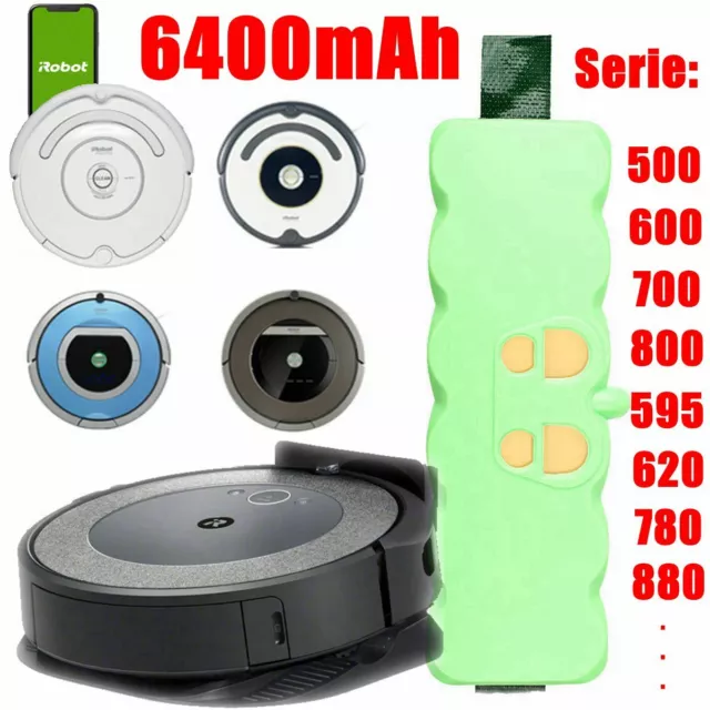 14.4V 6400mAh Battery For iRobot Roomba 500 595 600 650 700 780