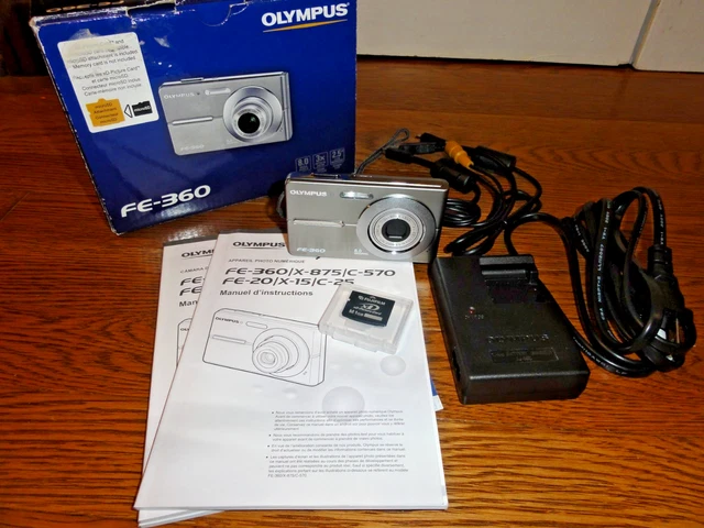 OLYMPUS FE-360 8.0メガピクセル シルバー Olympus FE-360 8.0MP CCD DigiCam Silver Point And Shoot 3x