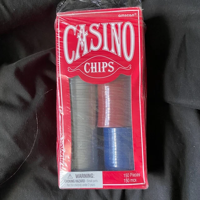 Amscan Casino Chips 150 Pieces Red, White and Blue