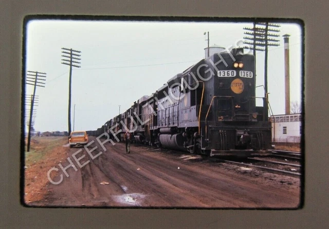 Original '71 Ektachrome Slide NW Norfolk Western 1360 GP40 action NH, IN  35T10