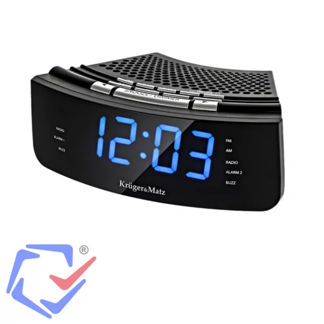 Radiowecker Uhrenradio Wecker Uhr LED Display UKW FM AM Helligkeitsregler Snooze