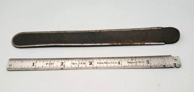 Vintage L.S. Starrett 6" Long No. 320 Steel Rule With Pocket Protector Case