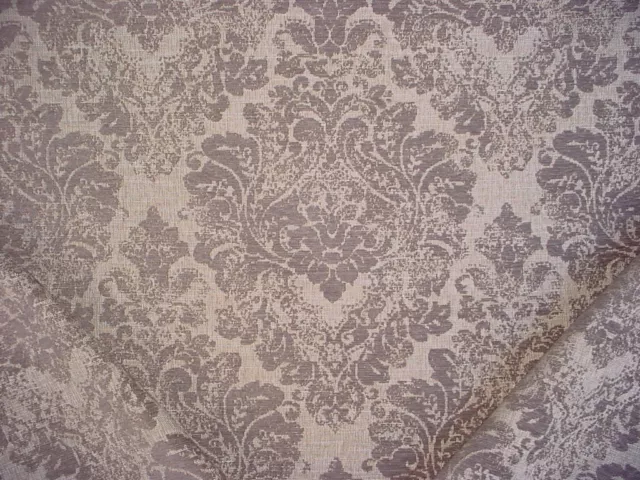 13Y Lee Jofa Sand Cream Putty Grey Floral Chenille Drapery Upholstery Fabric