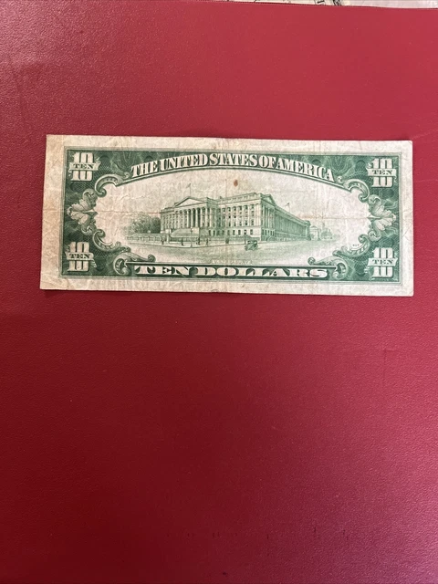 1934 A   $10 Ten Dollar Silver Certificate Note Blue Seal 2