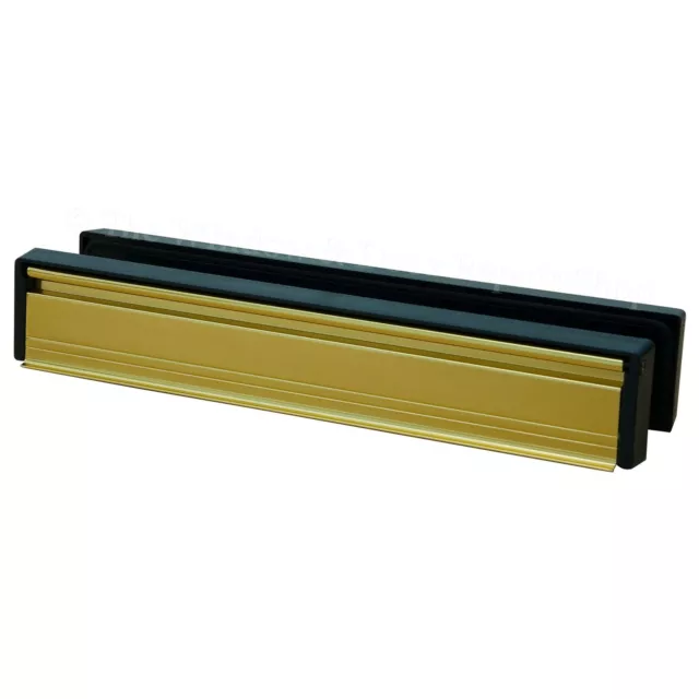 12" Inch Letter Box Plate Set Super Slimline Gold 40/80 UPVC Double Glazing Door