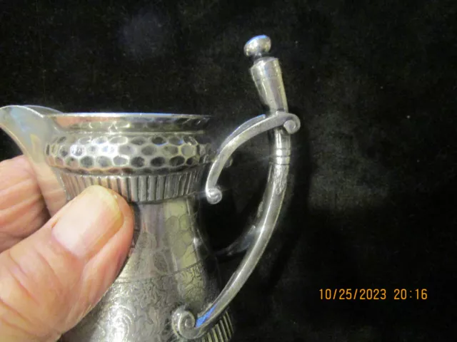 Antique / Vtg" REED & BARTON Silverplate Creamer "MFD & PLATED BY REED & BARTON" 3