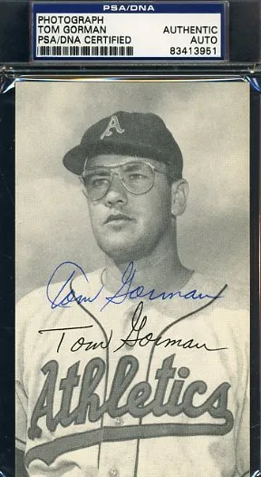 Tom Gorman Signed Psa/dna Certified Team Issue Photo Authentic Autograph