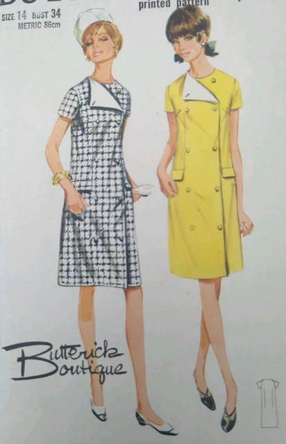 Patron De Couture Vintage Butterick 4100 Années 70 - Robe Jane Tise B34 (1940)