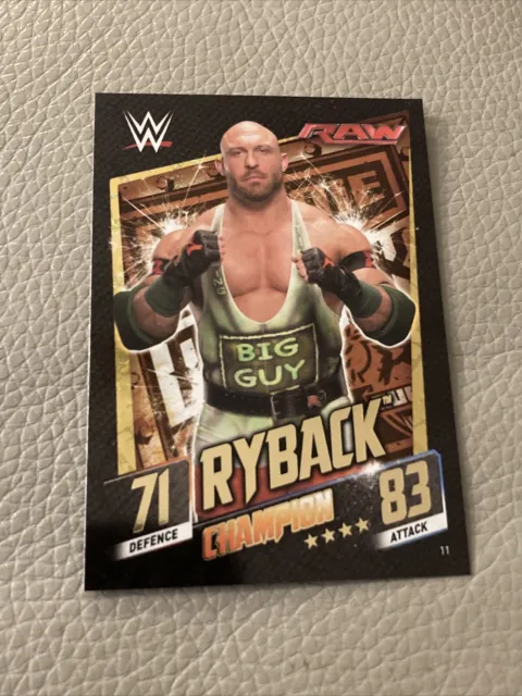 WWE RYBACK Slam Attax Now Then Forever Topps Champion Wrestling Card *RARE*
