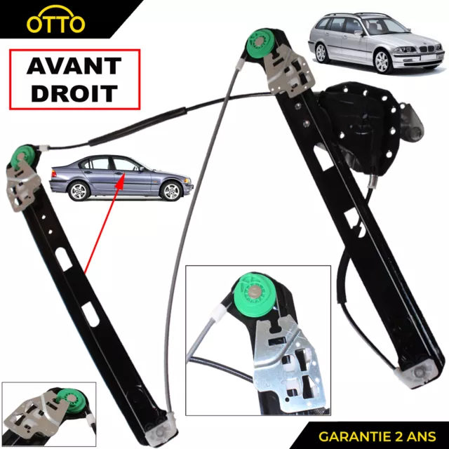 BMW E46 serie 3 Berline Touring Mecanisme de leve vitre Avant Droit 51338212098