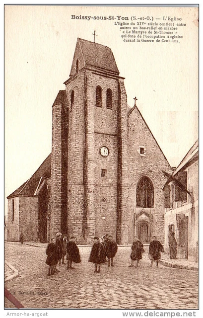 91 BOISSY SOUS SAINT YON - l'eglise --