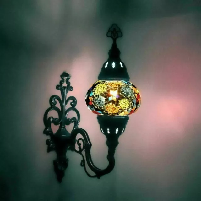 Applique murale en mosaïque Turque Style marocain multicolore lampe lumière