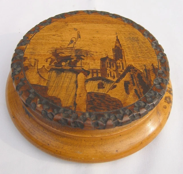 Bonbonnière Boîte à Bijoux Ancienne Spindler Strasbourg - Bois Marqueté