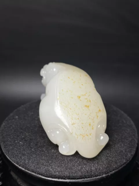 Chinese Exquisite Handmade Brave Troops carving Hetian Jade Statue 2